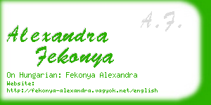 alexandra fekonya business card